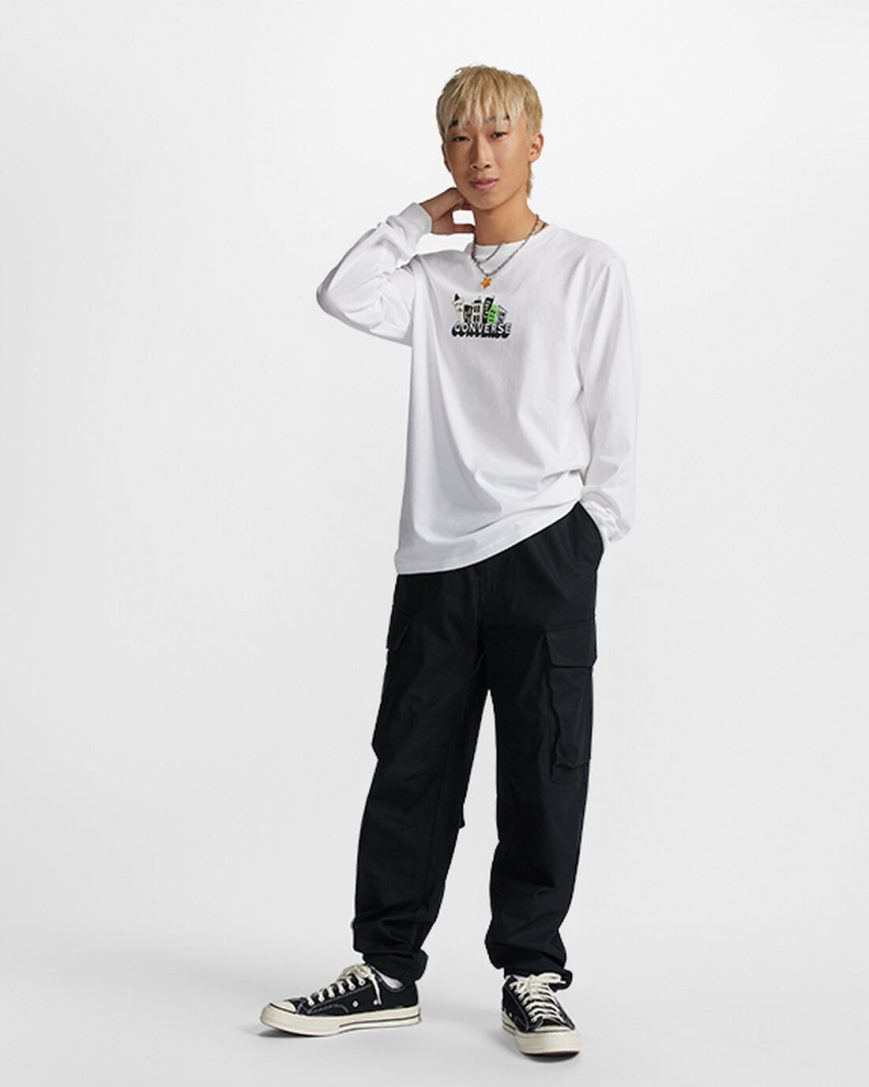Men's Converse Spring Up Graphic T-Shirts White | AU C9368I